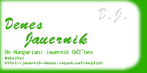 denes jauernik business card